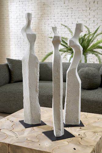 Phillips Collection Cast Women Sculptures, Roman Stone Set of 3 Accent