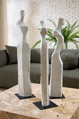 Phillips Collection Cast Women Sculptures, Roman Stone Set of 3 Accent