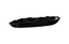 Phillips Collection Onyx Canoe , Black Small Bowl
