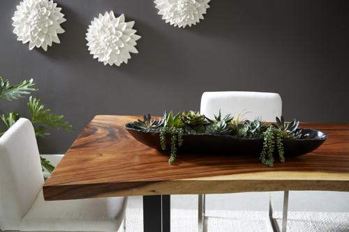 Phillips Collection Aragonite Canoe Black Medium Bowl