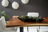 Phillips Collection Aragonite Canoe Black Medium Bowl