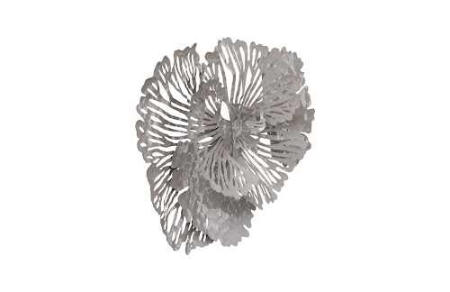 Phillips Collection Flower Wall Art Small Gray Metal Accent