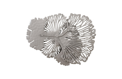 Phillips Collection Flower Wall Art Small Gray Metal Accent