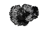 Phillips Collection Flower Wall Art, Small, Black, Metal Black Accent