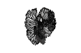 Phillips Collection Flower Wall Art, Small, Black, Metal Black Accent