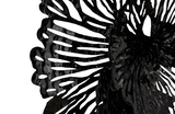 Phillips Collection Flower Wall Art, Small, Black, Metal Black Accent