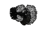 Phillips Collection Flower Wall Art, Small, Black, Metal Black Accent