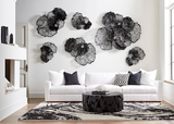 Phillips Collection Flower Wall Art, Small, Black, Metal Black Accent
