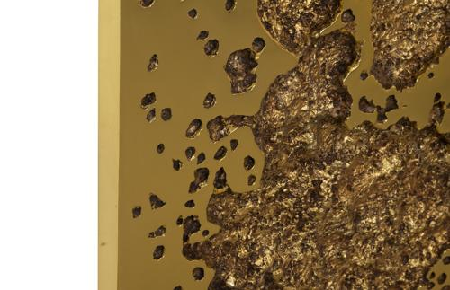 Phillips Collection Splotch Wall Art, Square, Gold Leaf Gold Accent