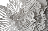 Phillips Collection Flower Wall Art, Large, Gray, Metal Gray Accent
