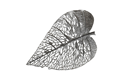 Phillips Collection Birch Leaf Wall Art Silver LG Accent