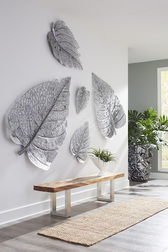 Phillips Collection Birch Leaf Wall Art, Silver, XL Silver Accent