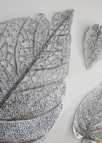 Phillips Collection Birch Leaf Wall Art, Silver, XL Silver Accent