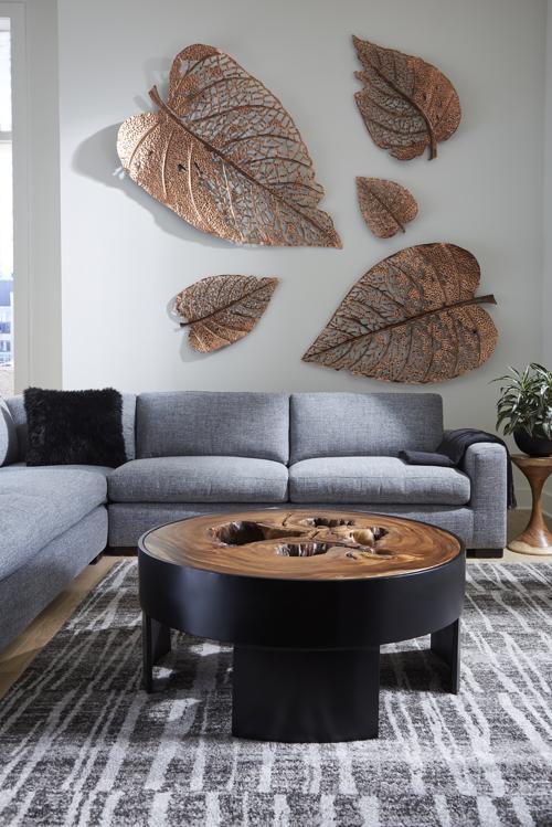 Phillips Collection Birch Leaf Wall Art, Copper, SM Amber Accent