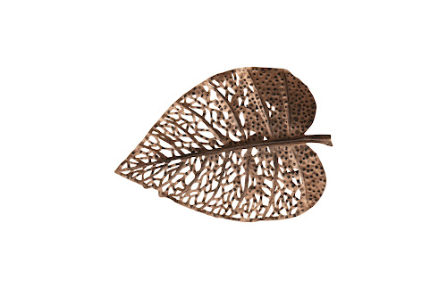Phillips Collection Birch Leaf Wall Art, Copper, XS Amber Accent