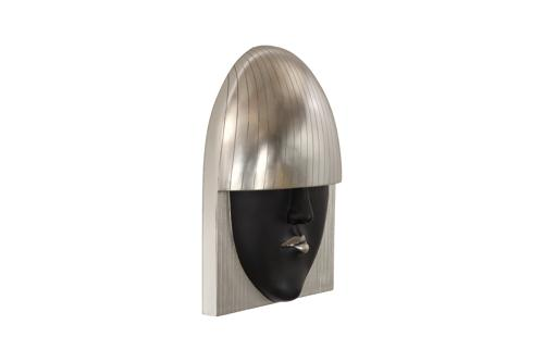 Phillips Collection Fashion Faces Wall Art Large Pout Black and Silver Leaf Accent