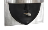 Phillips Collection Fashion Faces Wall Art Large Pout Black and Silver Leaf Accent