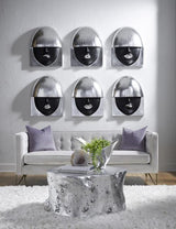 Phillips Collection Fashion Faces Wall Art Large Kiss Black and Silver Leaf Accent