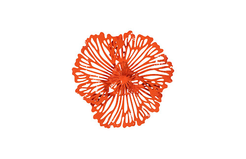 Phillips Collection Flower Wall Art Extra Small Coral Metal Accent