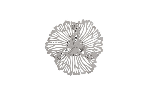 Phillips Collection Flower Wall Art Extra Small Gray Metal Accent