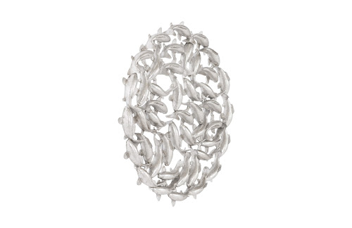 Phillips Collection Koi Wall Art, Silver Leaf Silver Accent