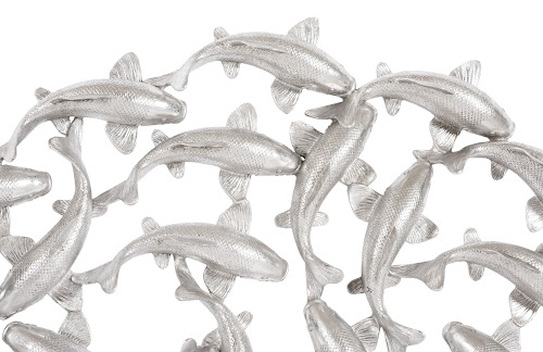 Phillips Collection Koi Wall Art, Silver Leaf Silver Accent