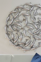 Phillips Collection Koi Wall Art, Silver Leaf Silver Accent
