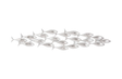 Phillips Collection School of Fish Wall Art, Silver Leaf Silver Accent