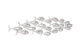 Phillips Collection School of Fish Wall Art, Silver Leaf Silver Accent