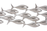 Phillips Collection School of Fish Wall Art, Silver Leaf Silver Accent