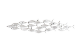 Phillips Collection School of Fish Wall Art, Silver Leaf Silver Accent