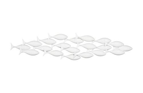 Phillips Collection School of Fish Wall Art Matte White Accent