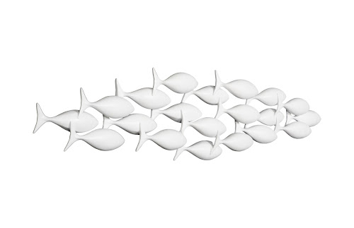 Phillips Collection School of Fish Wall Art Matte White Accent