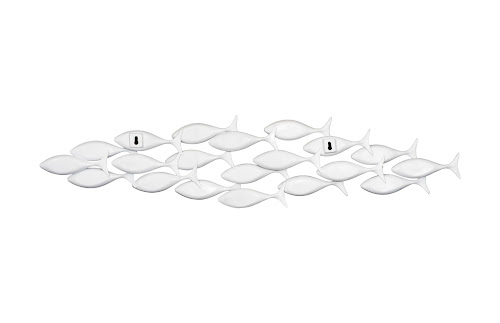 Phillips Collection School of Fish Wall Art Matte White Accent