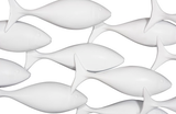 Phillips Collection School of Fish Wall Art Matte White Accent