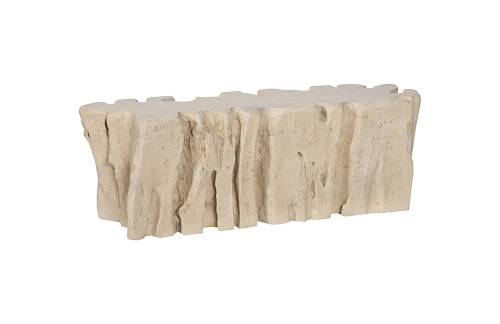 Phillips Collection Freeform Root Roman Stone Bench