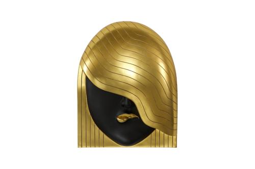 Phillips Collection Fashion Faces Wall Art, Large Her Left Wave Black and Gold Accent
