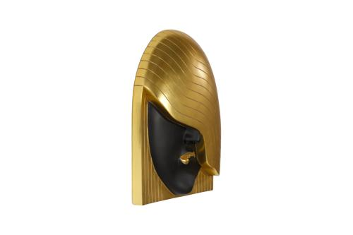 Phillips Collection Fashion Faces Wall Art, Large Her Left Wave Black and Gold Accent