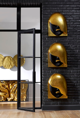 Phillips Collection Fashion Faces Wall Art, Large Her Left Wave Black and Gold Accent