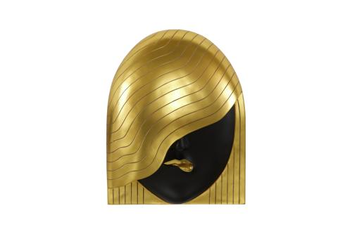 Phillips Collection Fashion Faces Wall Art, Large Her Right Wave Black and Gold Accent