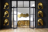 Phillips Collection Fashion Faces Wall Art, Large Her Right Wave Black and Gold Accent