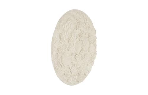 Phillips Collection Coral Reef Wall Art, Painted Cream Color Round Accent