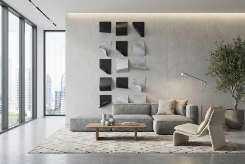 Phillips Collection Pages Wall Tiles, Antique Black Assorted Accent