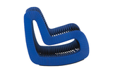 Phillips Collection Seat Belt Rocking Blue/Black Chair