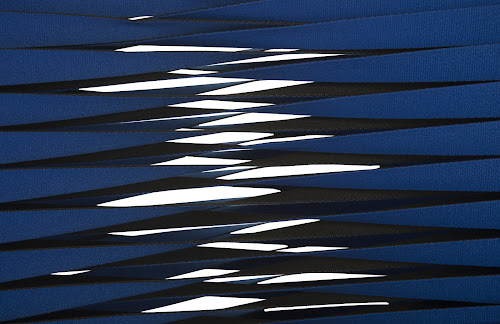 Phillips Collection Seat Belt Rocking Blue/Black Chair