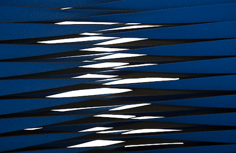 Phillips Collection Seat Belt Rocking Blue/Black Chair