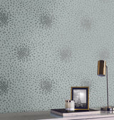 Antonina Vella Petite Leaves Blue Wallpaper