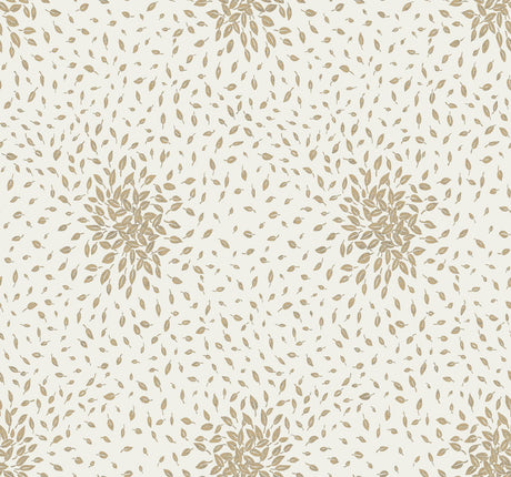 Antonina Vella Petite Leaves White & Off-White Wallpaper