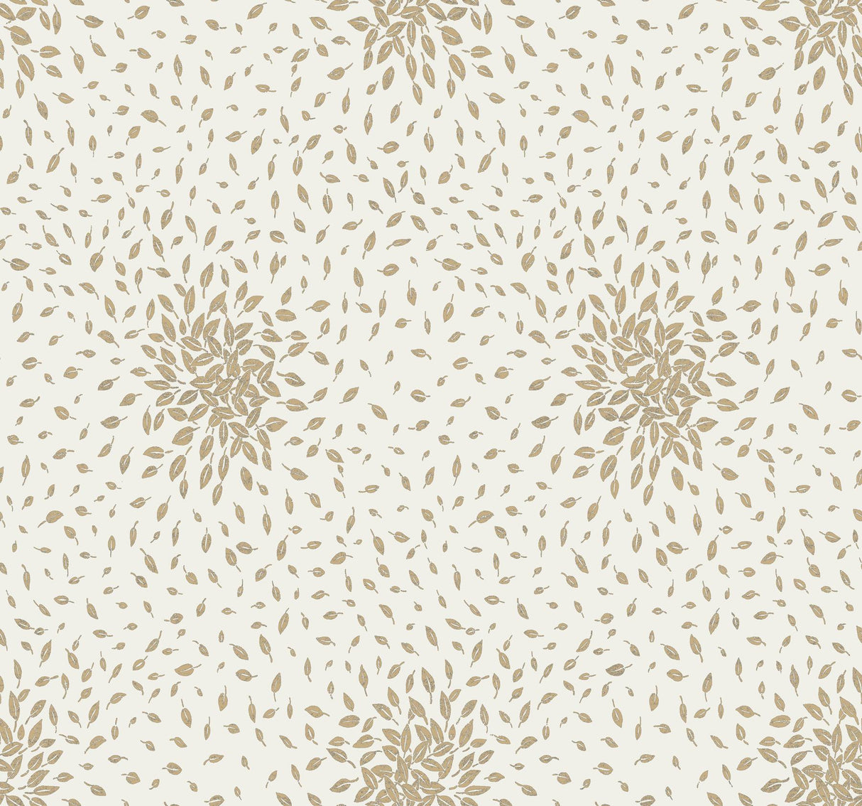 Antonina Vella Petite Leaves White & Off-White Wallpaper