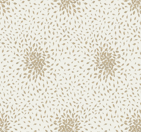 Antonina Vella Petite Leaves White & Off-White Wallpaper